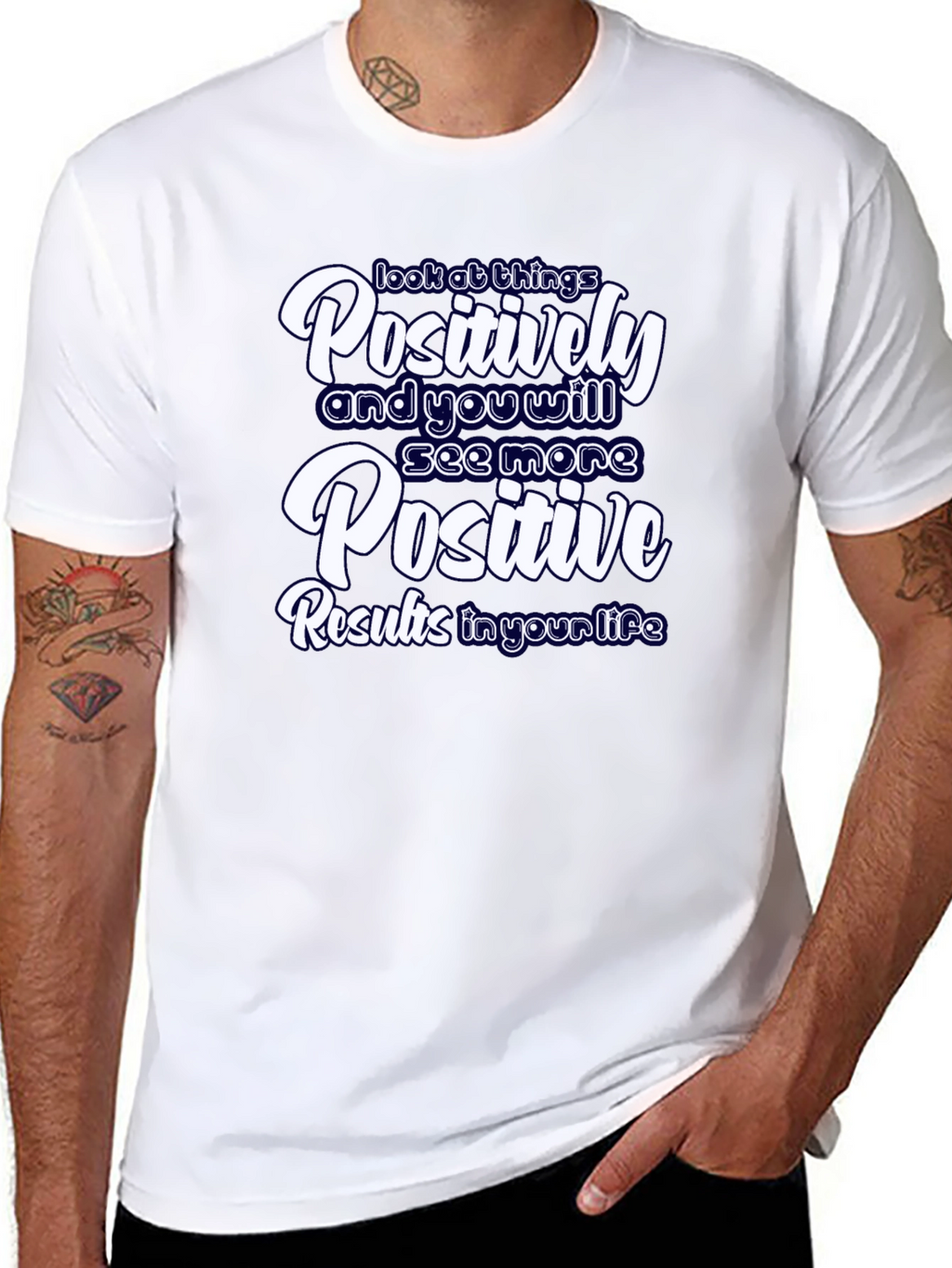 Positive Results Graphic Tee - Motivational Black T-Shirt