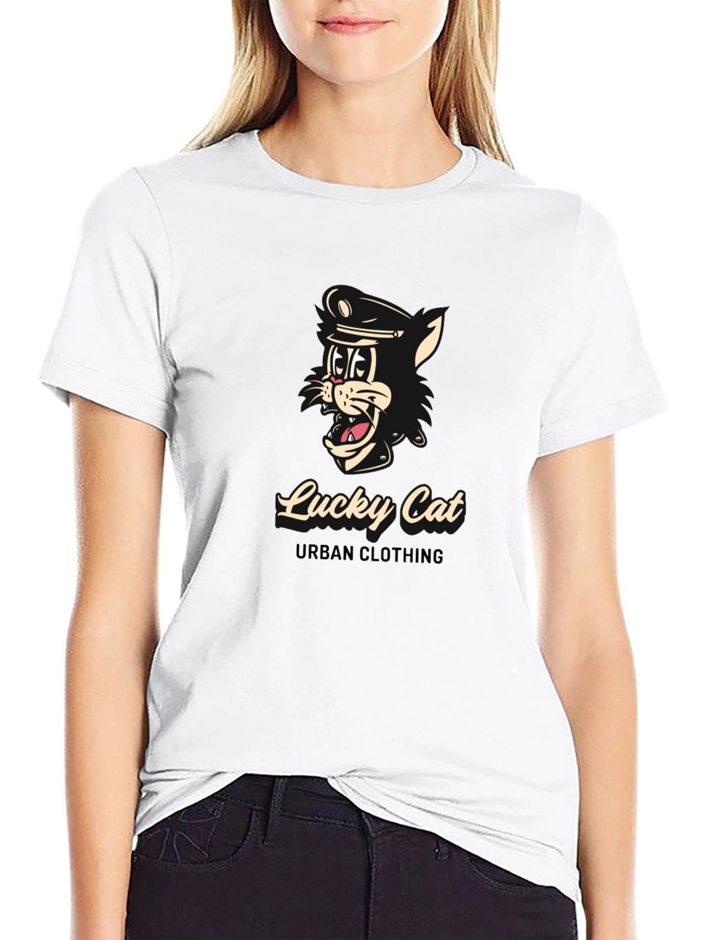 Lucky Cat Black T-Shirt