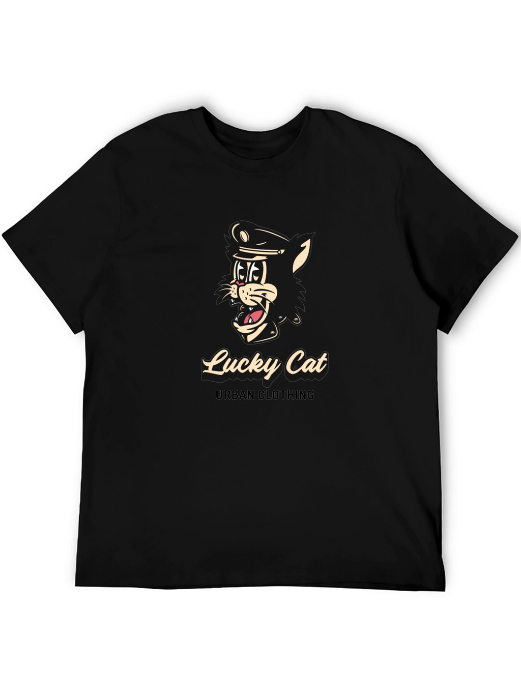 Lucky Cat Black T-Shirt