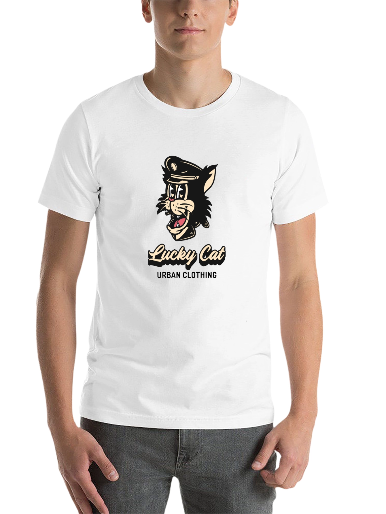Lucky Cat Black T-Shirt
