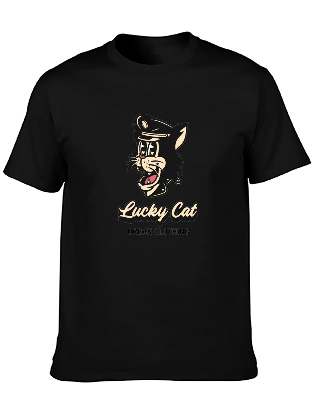 Lucky Cat Black T-Shirt