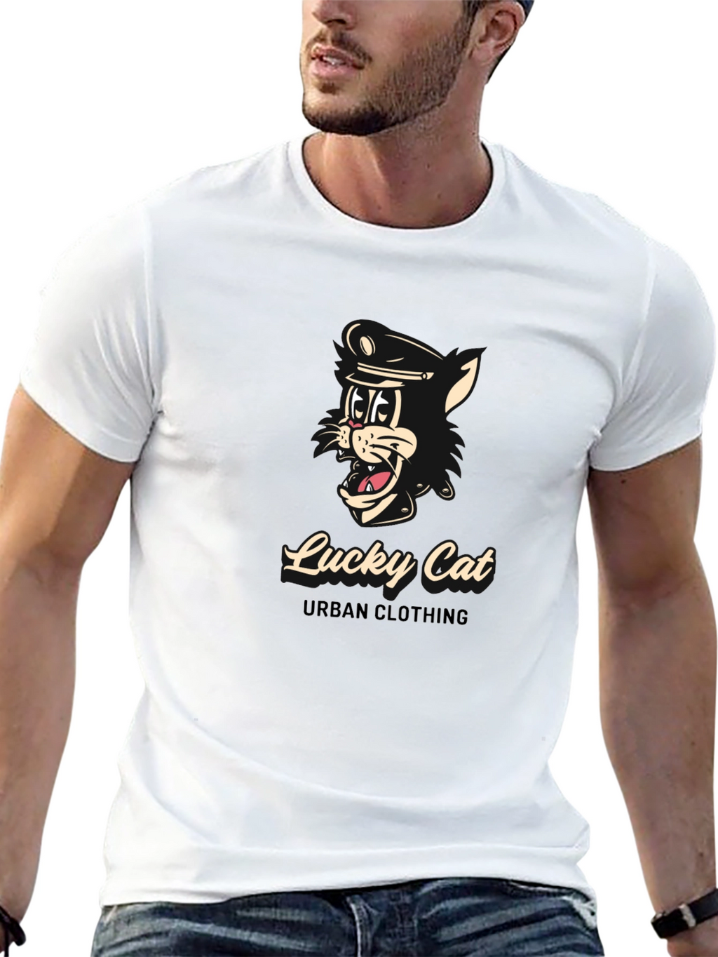 Lucky Cat Black T-Shirt