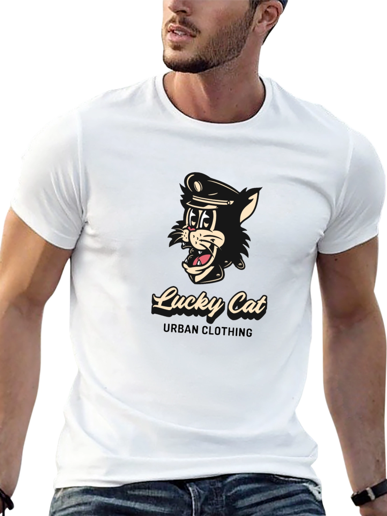 Lucky Cat Black T-Shirt