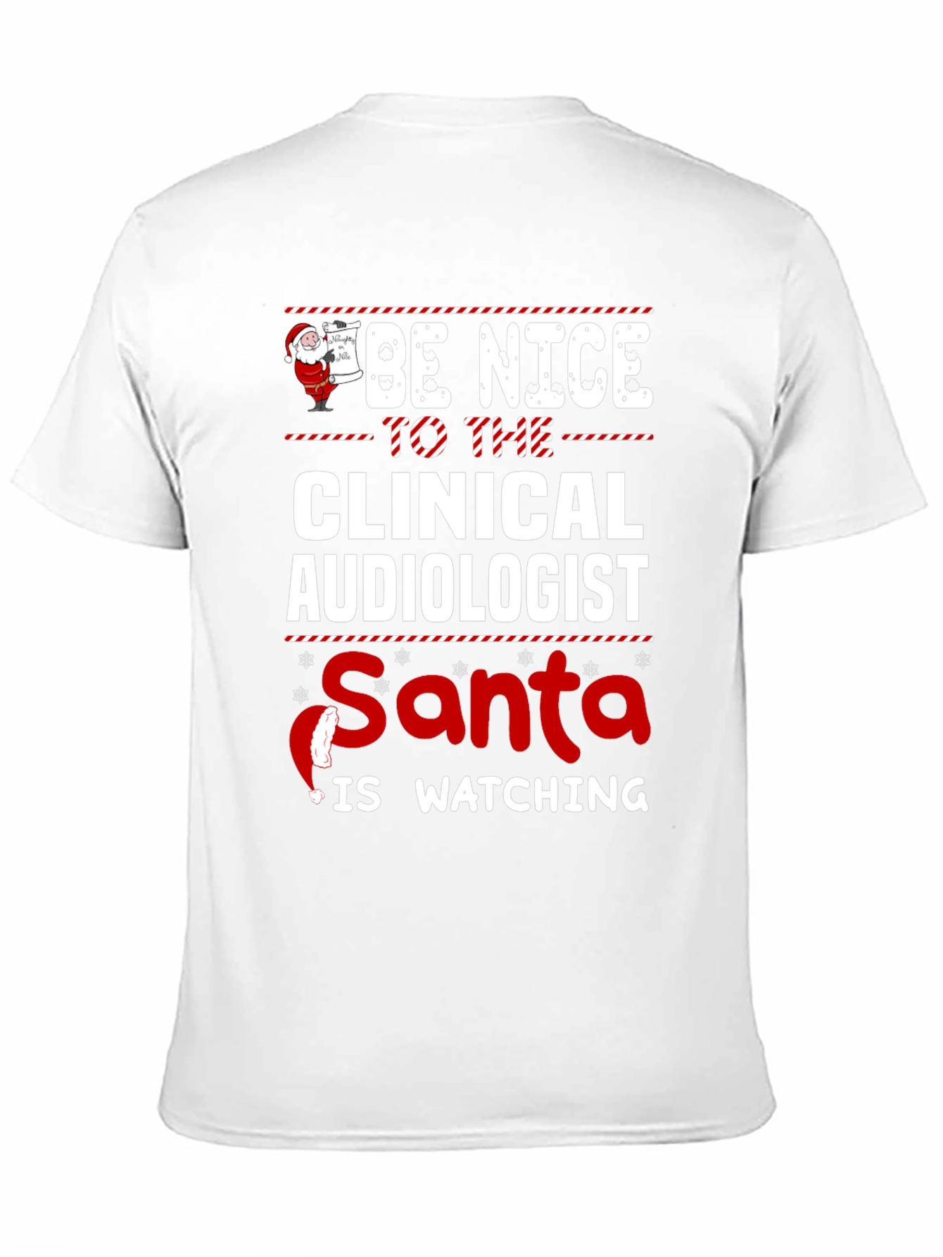 Clinical Audiologist Santa Watching T-Shirt