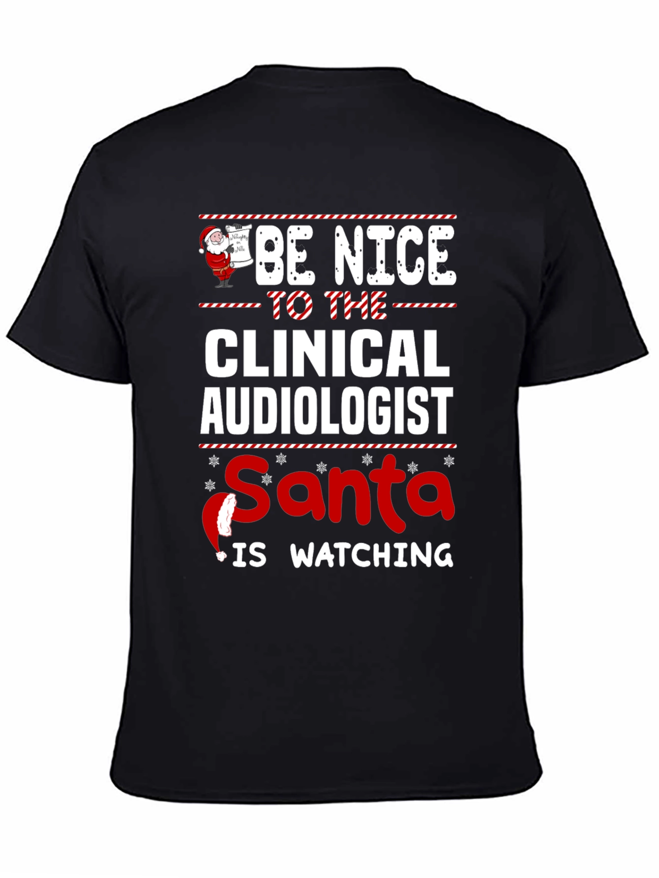 Clinical Audiologist Santa Watching T-Shirt