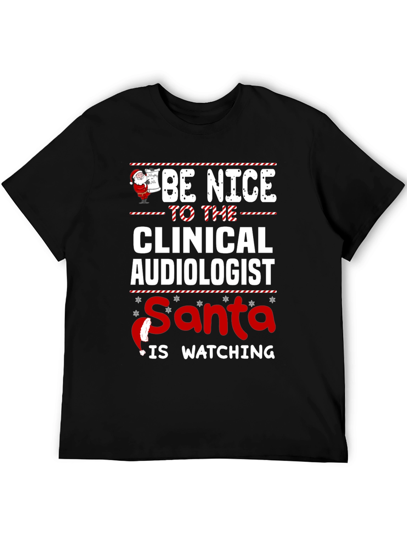 Clinical Audiologist Santa Watching T-Shirt