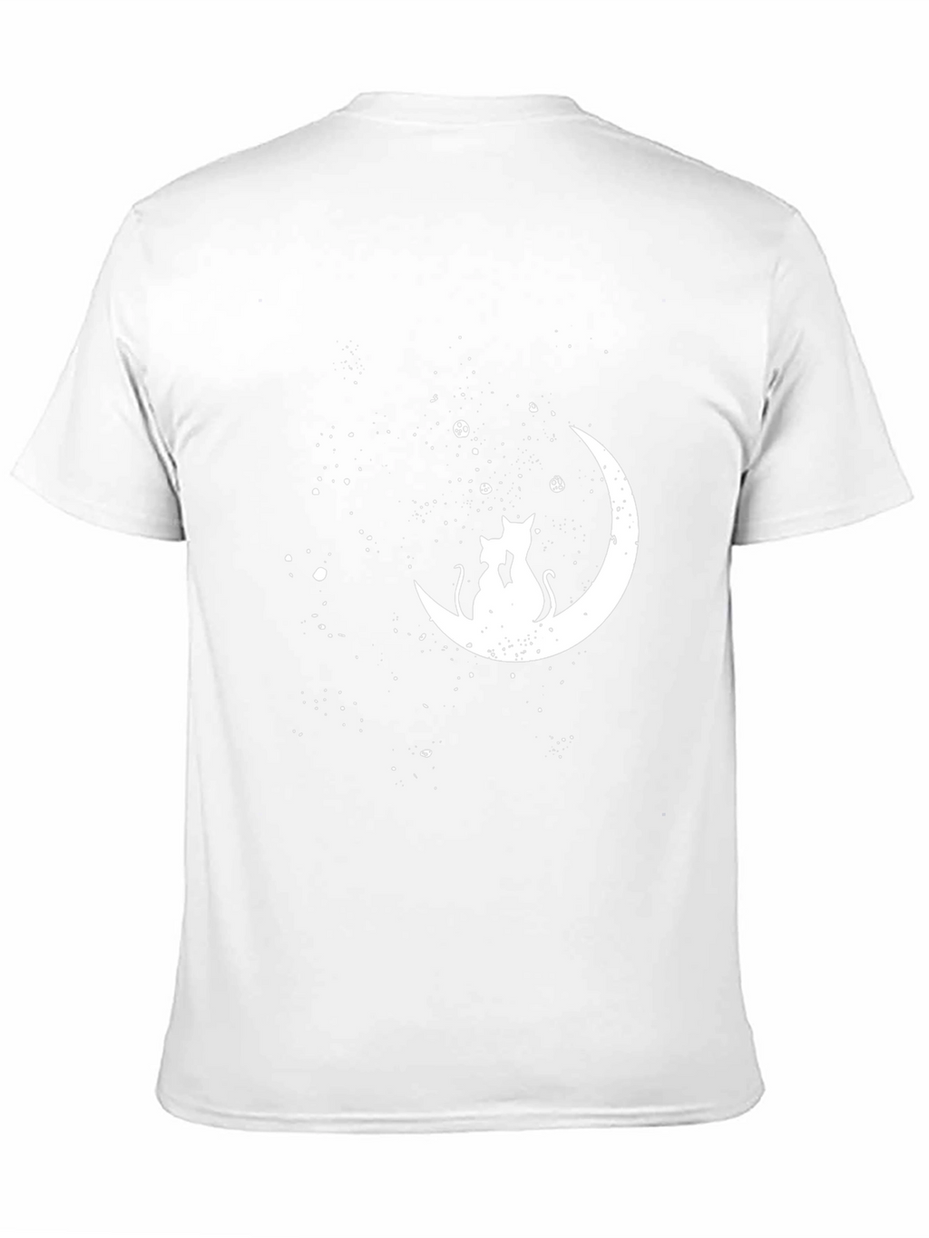 Cats on Moon Graphic Tee - Stylish Black T-Shirt