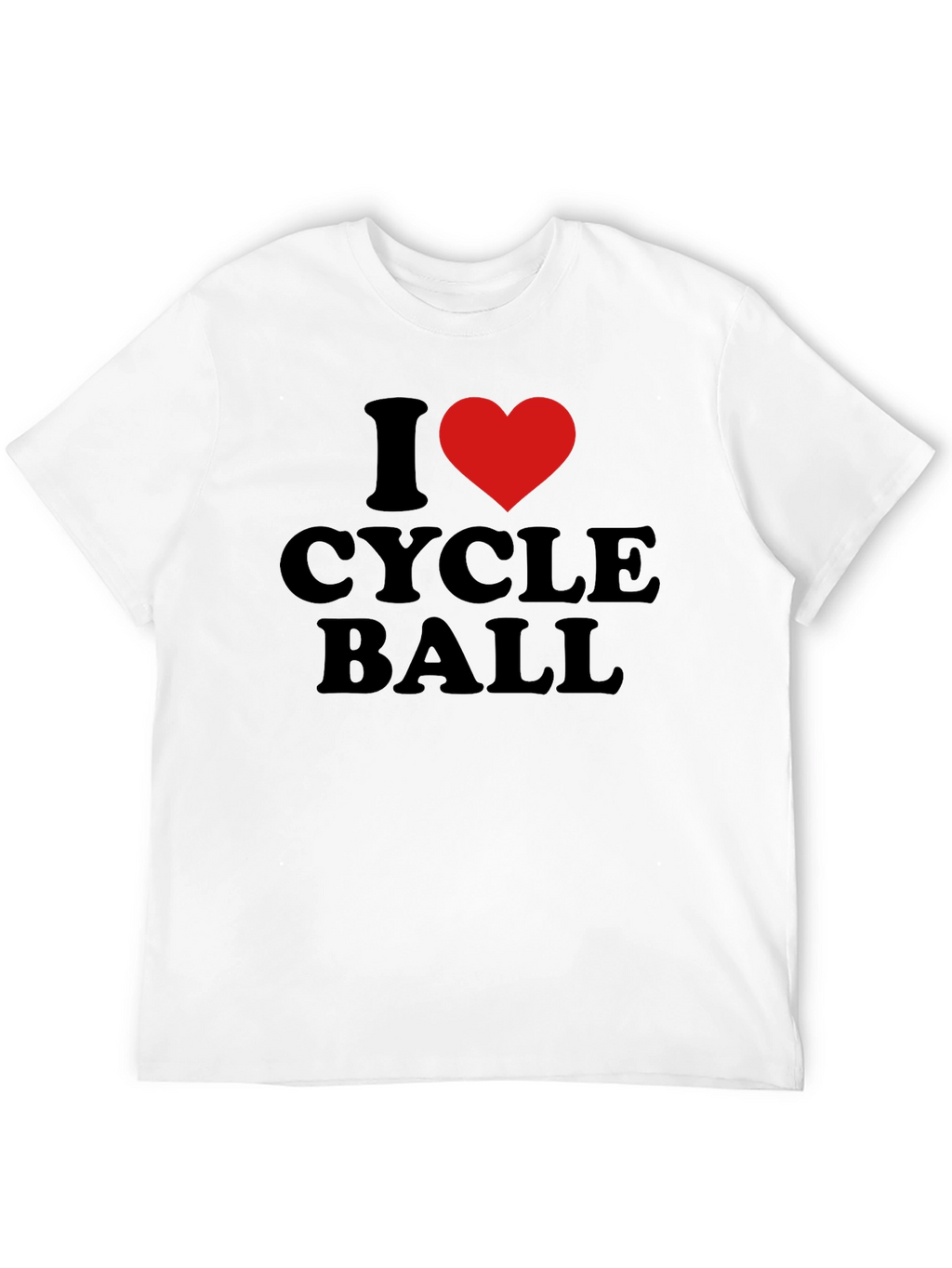 I Love Cycle Ball T-Shirt - Black Cotton Tee