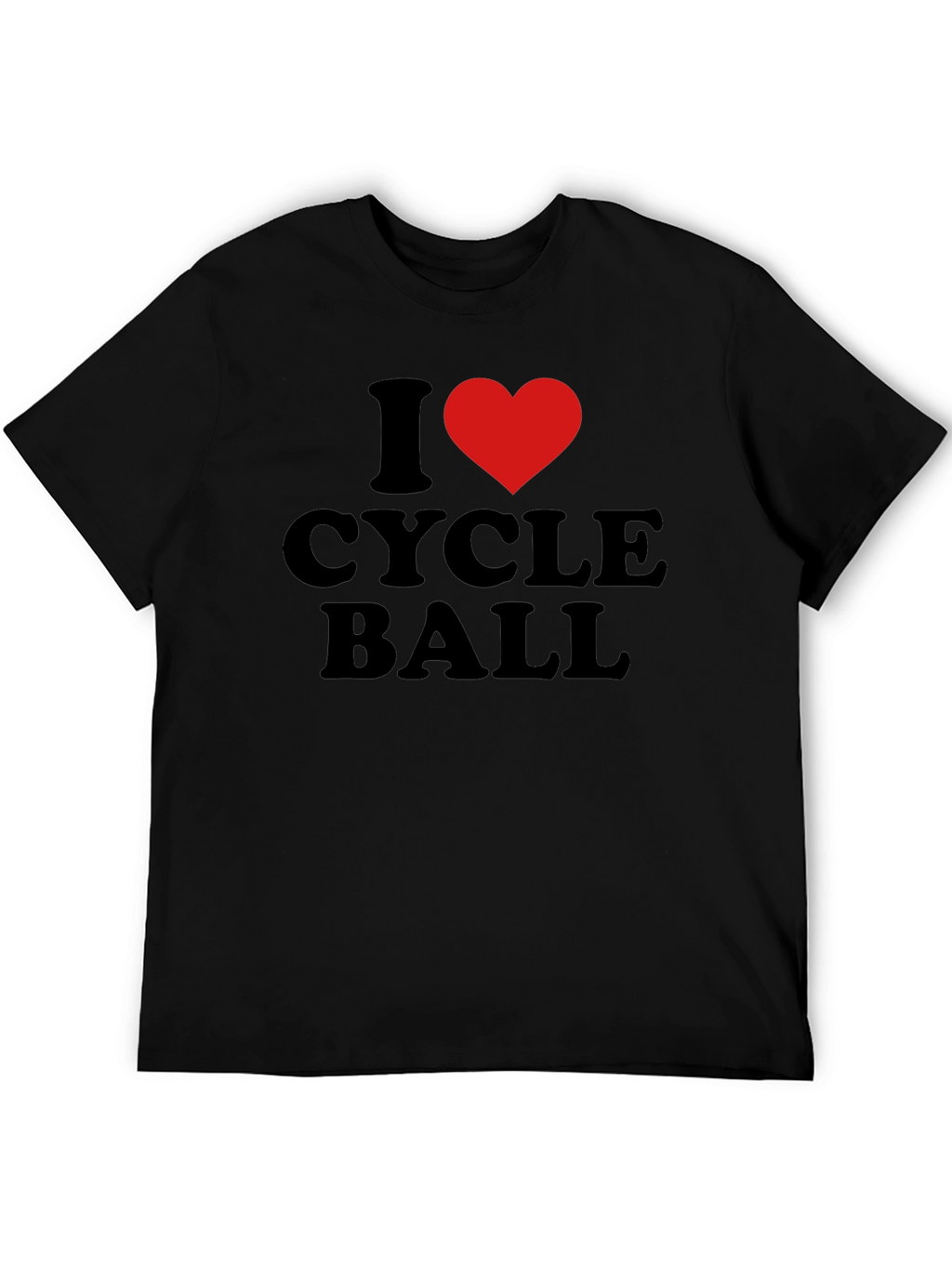 I Love Cycle Ball T-Shirt - Black Cotton Tee