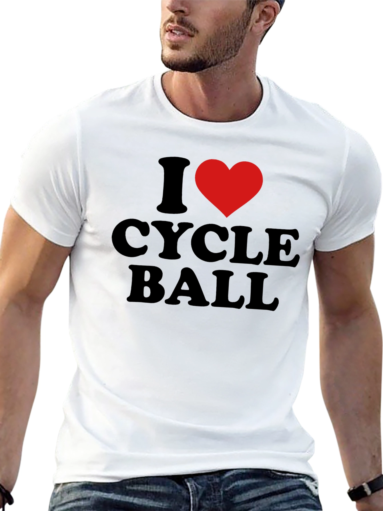 I Love Cycle Ball T-Shirt - Black Cotton Tee