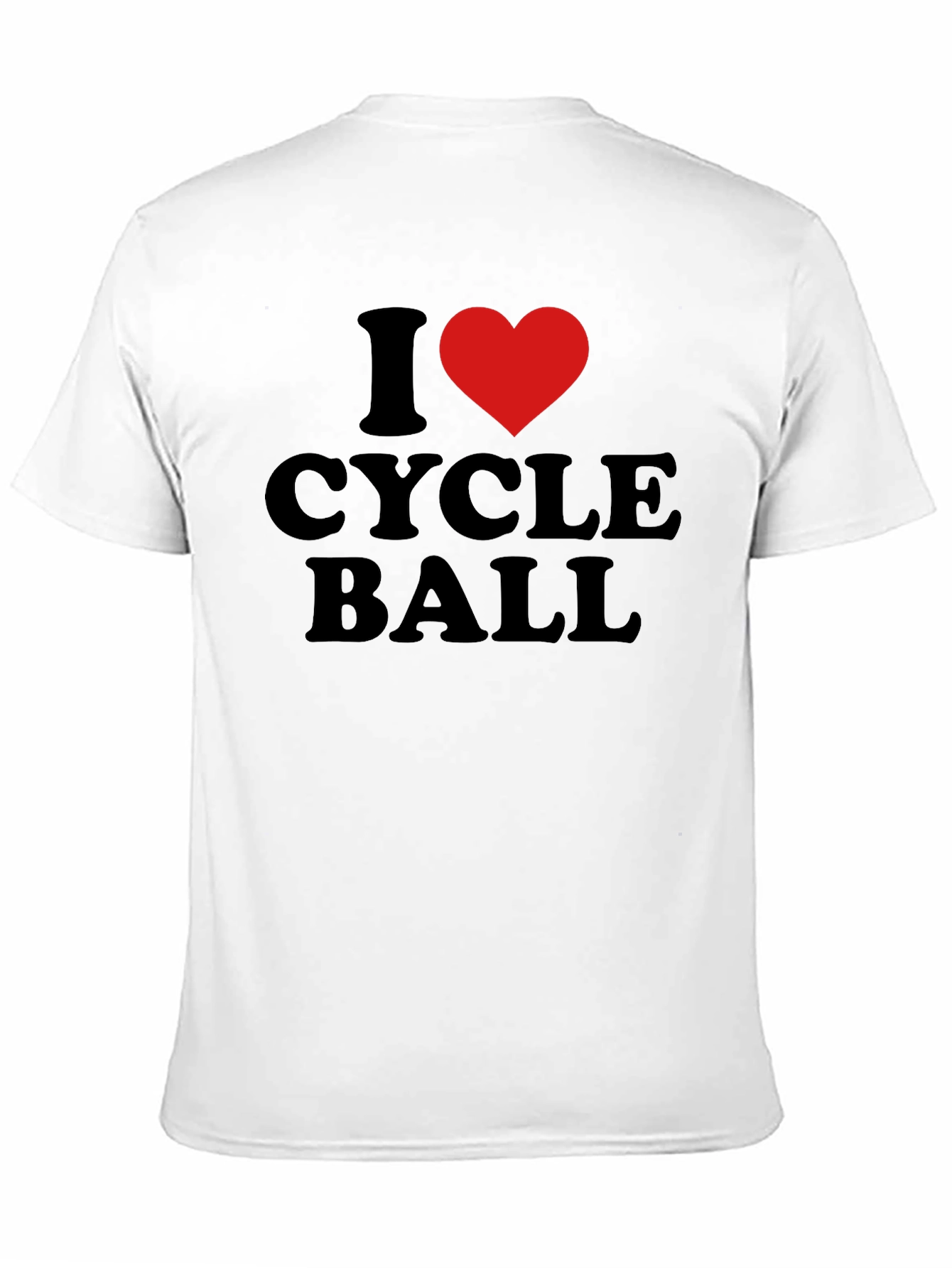 I Love Cycle Ball T-Shirt - Black Cotton Tee