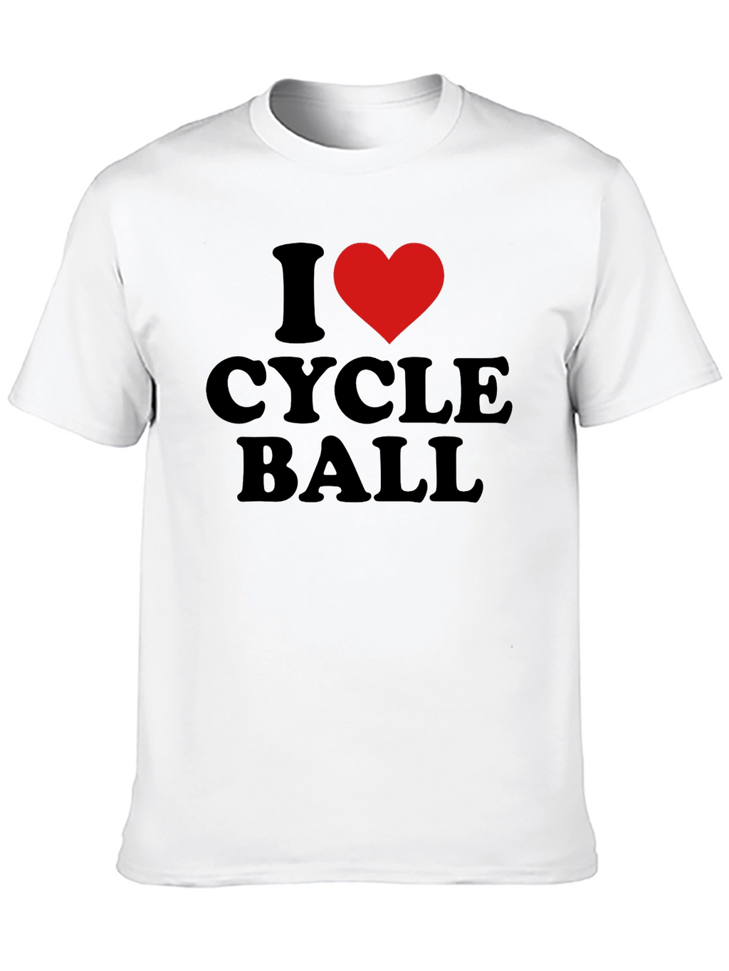 I Love Cycle Ball T-Shirt - Black Cotton Tee