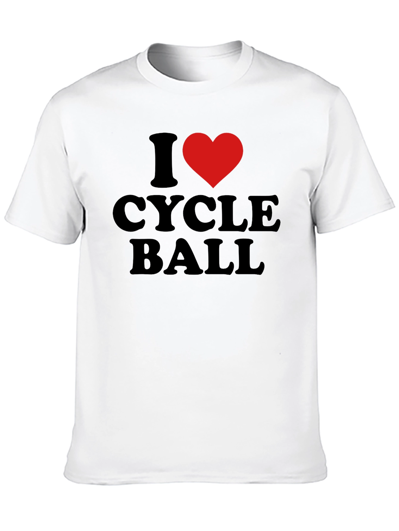I Love Cycle Ball T-Shirt - Black Cotton Tee