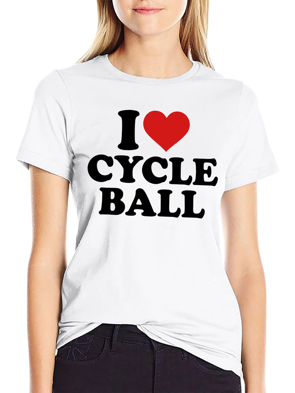 I Love Cycle Ball T-Shirt - Black Cotton Tee