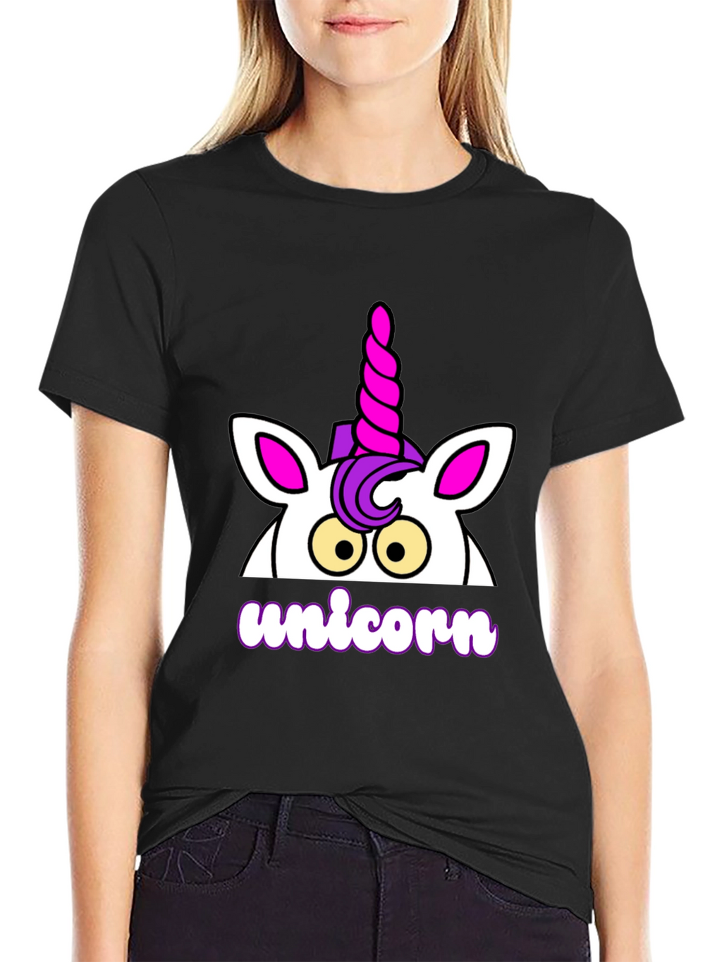 Unicorn Graphic T-Shirt - Black