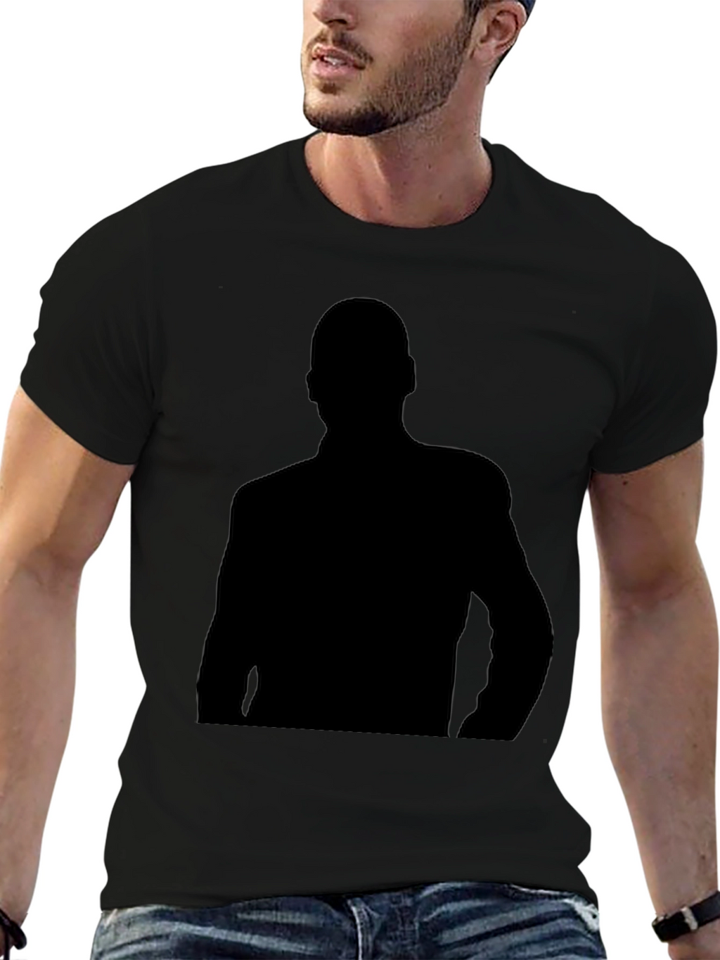 Silhouette Graphic Black T-Shirt - Cool Casual Wear