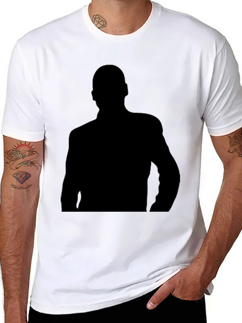 Silhouette Graphic Black T-Shirt - Cool Casual Wear