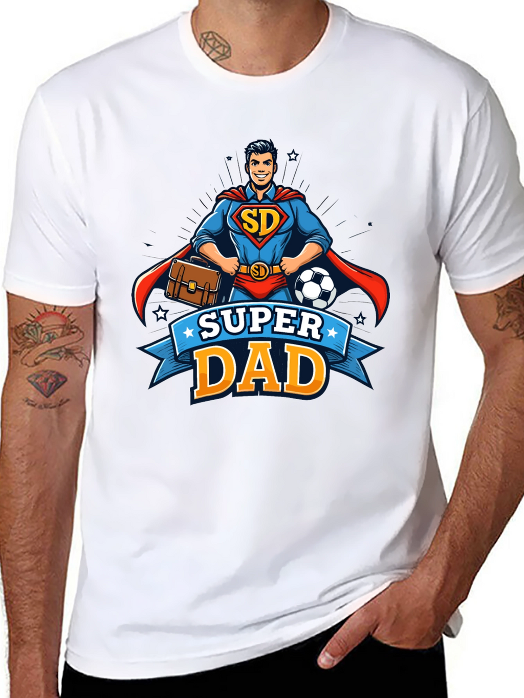 Super Dad Superhero Graphic T-Shirt - Fathers Day Gift