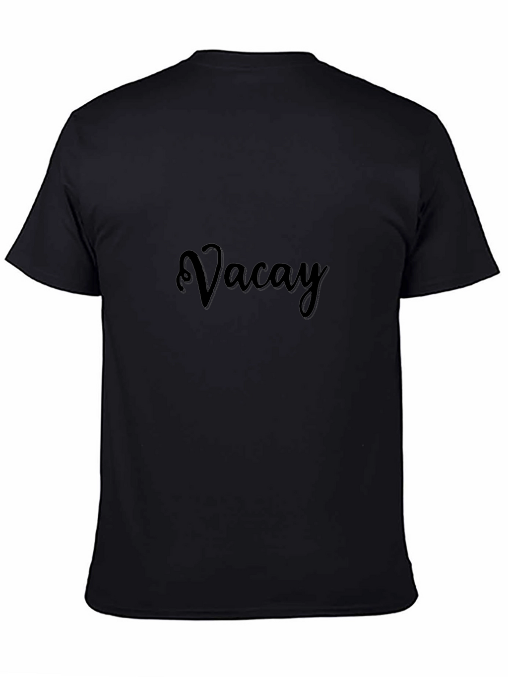 Vacay Black Graphic Tee - Relaxed Style