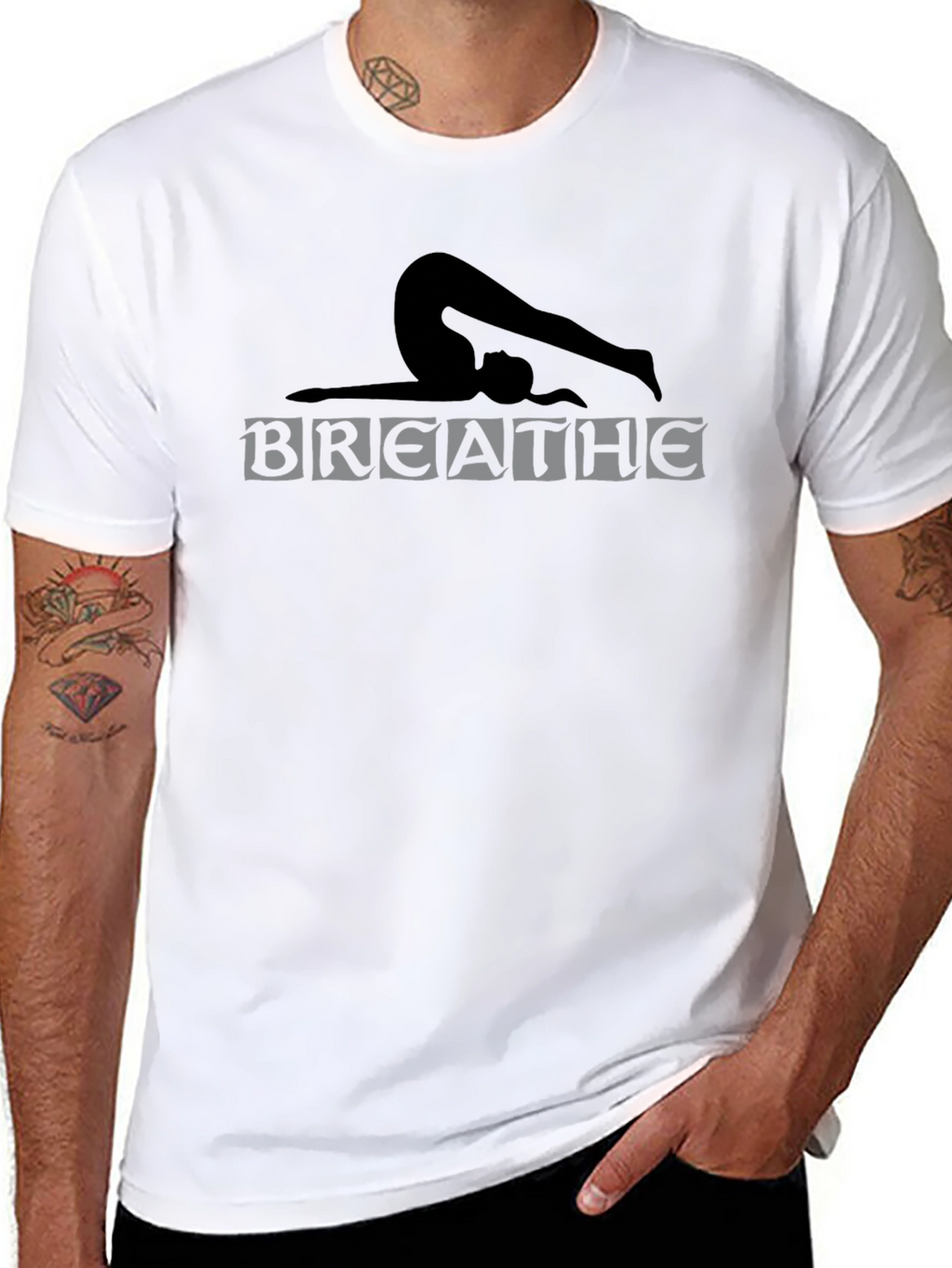 Yoga Pose Graphic Tee - Breathe