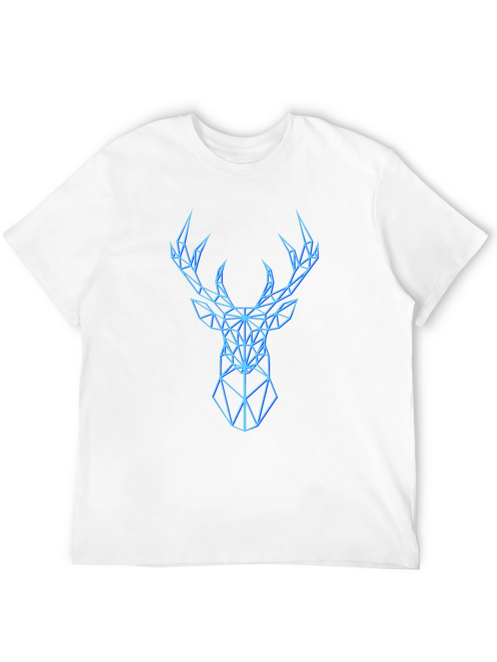 Geometric Deer Graphic Black T-Shirt