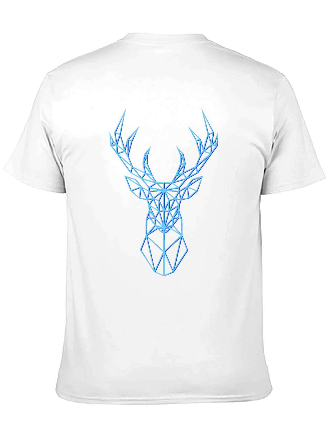 Geometric Deer Graphic Black T-Shirt