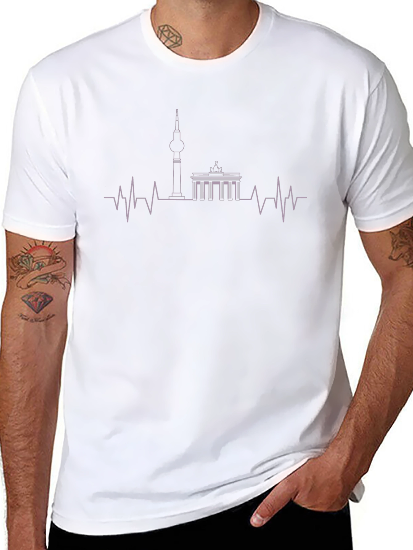 Berlin Skyline Heartbeat T-Shirt