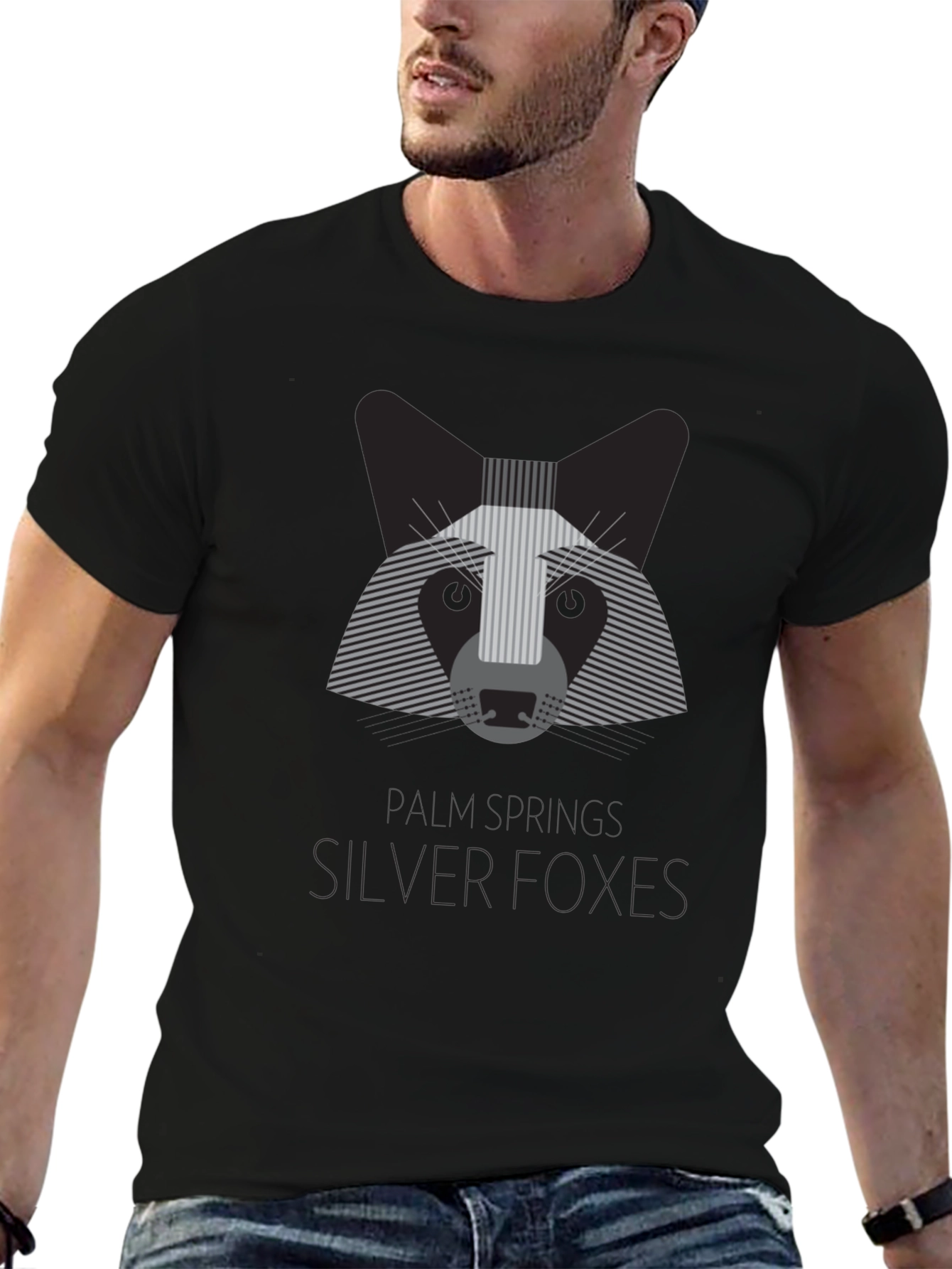 Silver Foxes Graphic T-Shirt - Modern Animal Design