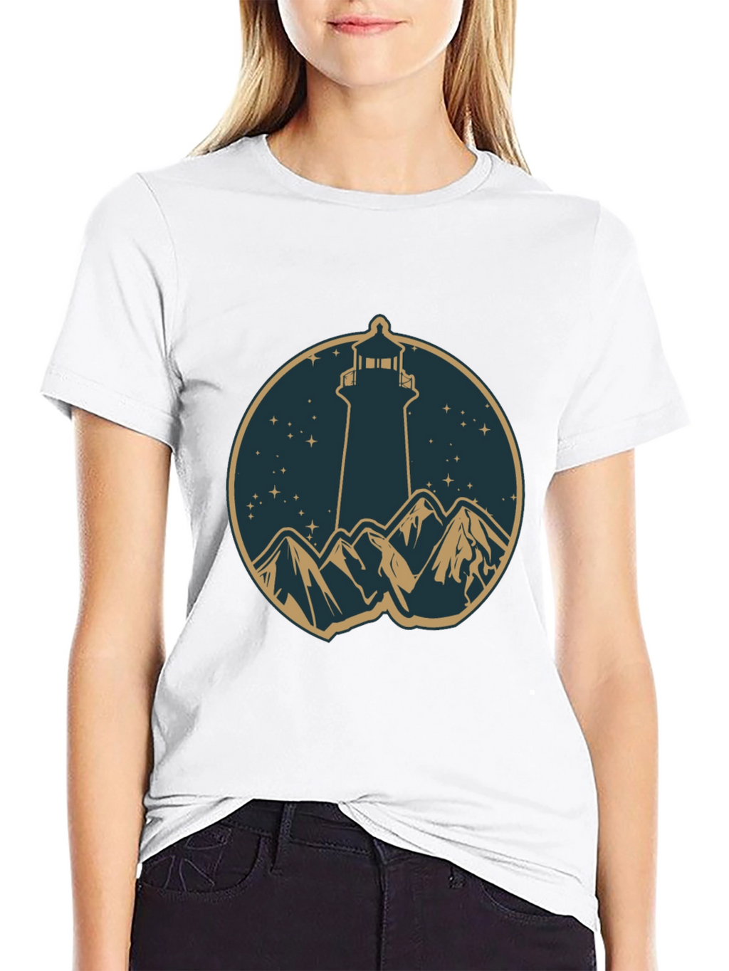 Lighthouse Mountain Graphic T-Shirt