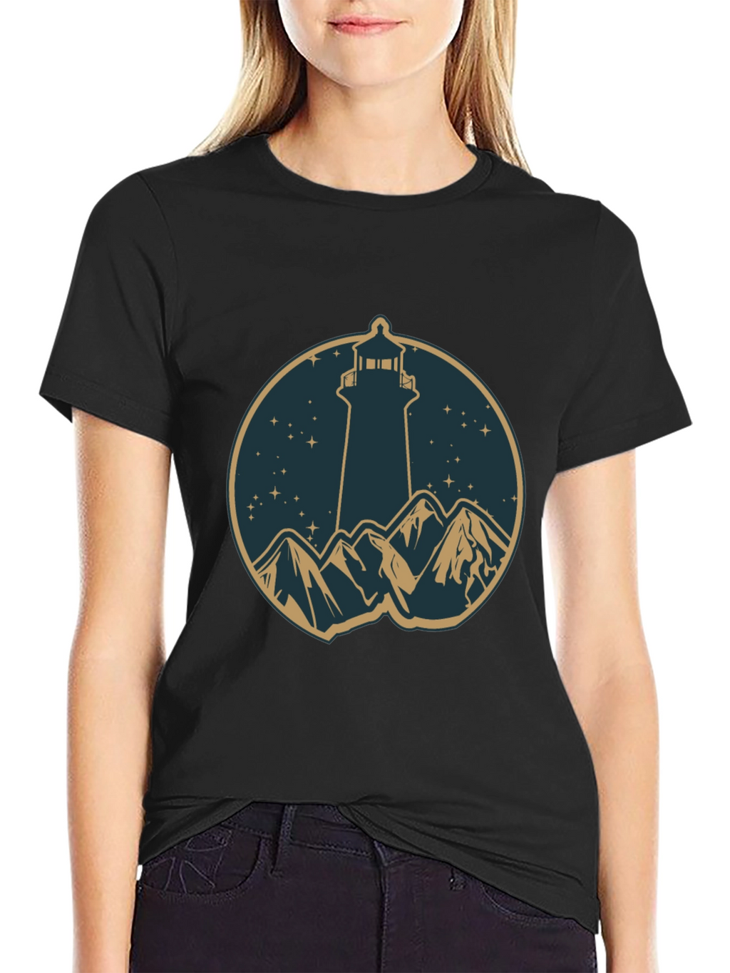 Lighthouse Mountain Graphic T-Shirt