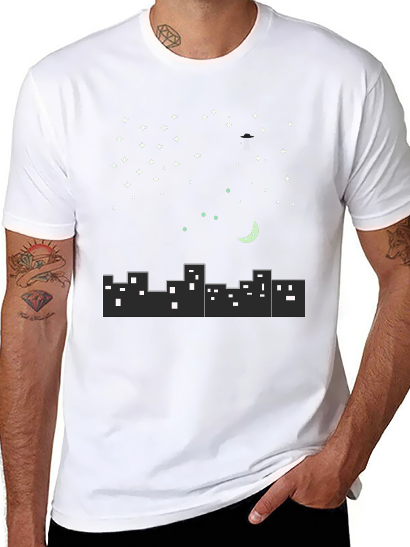 City Nightscape Graphic Tee