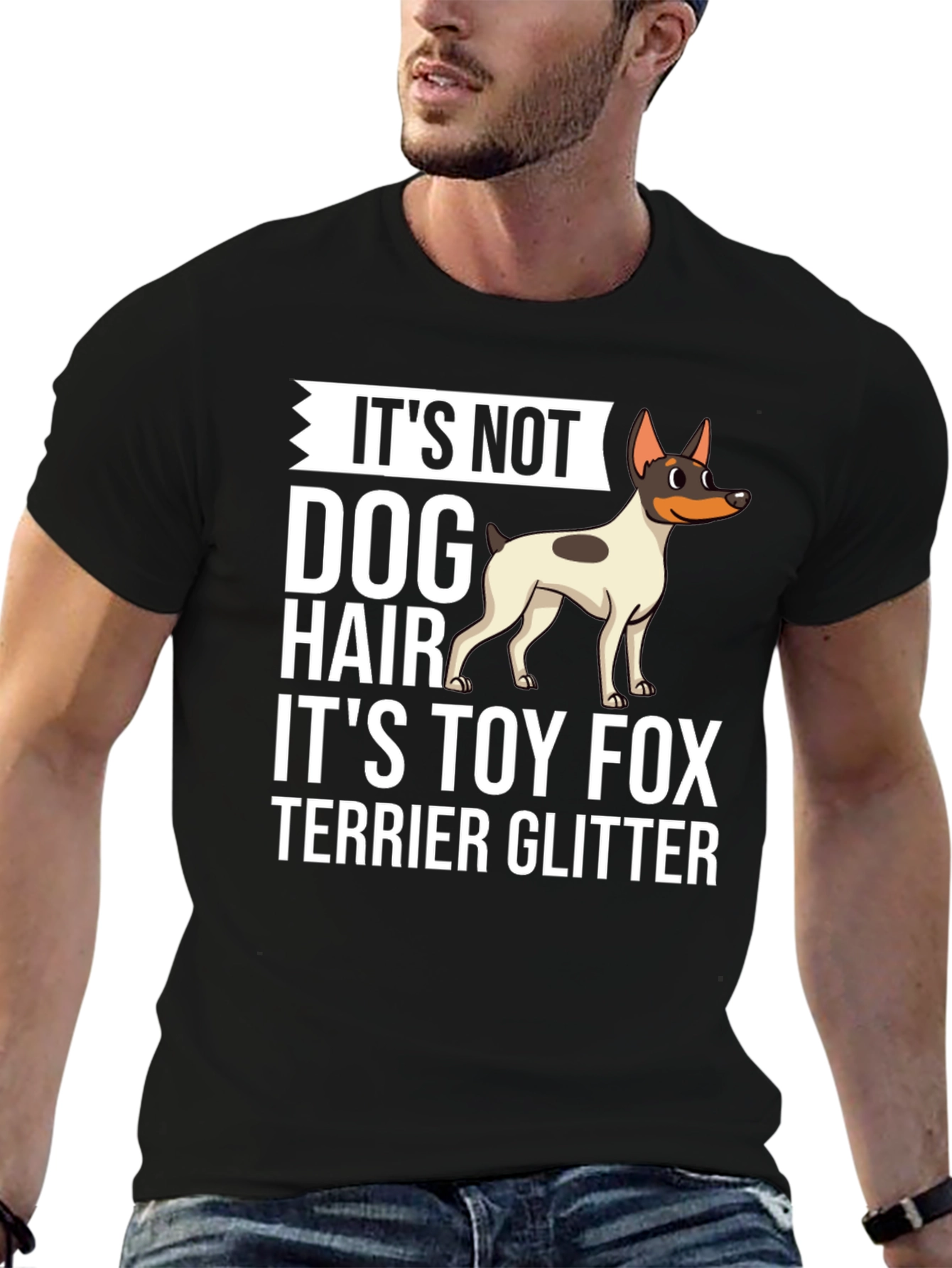 Toy Fox Terrier Glitter T-Shirt - Dog Lover Tee