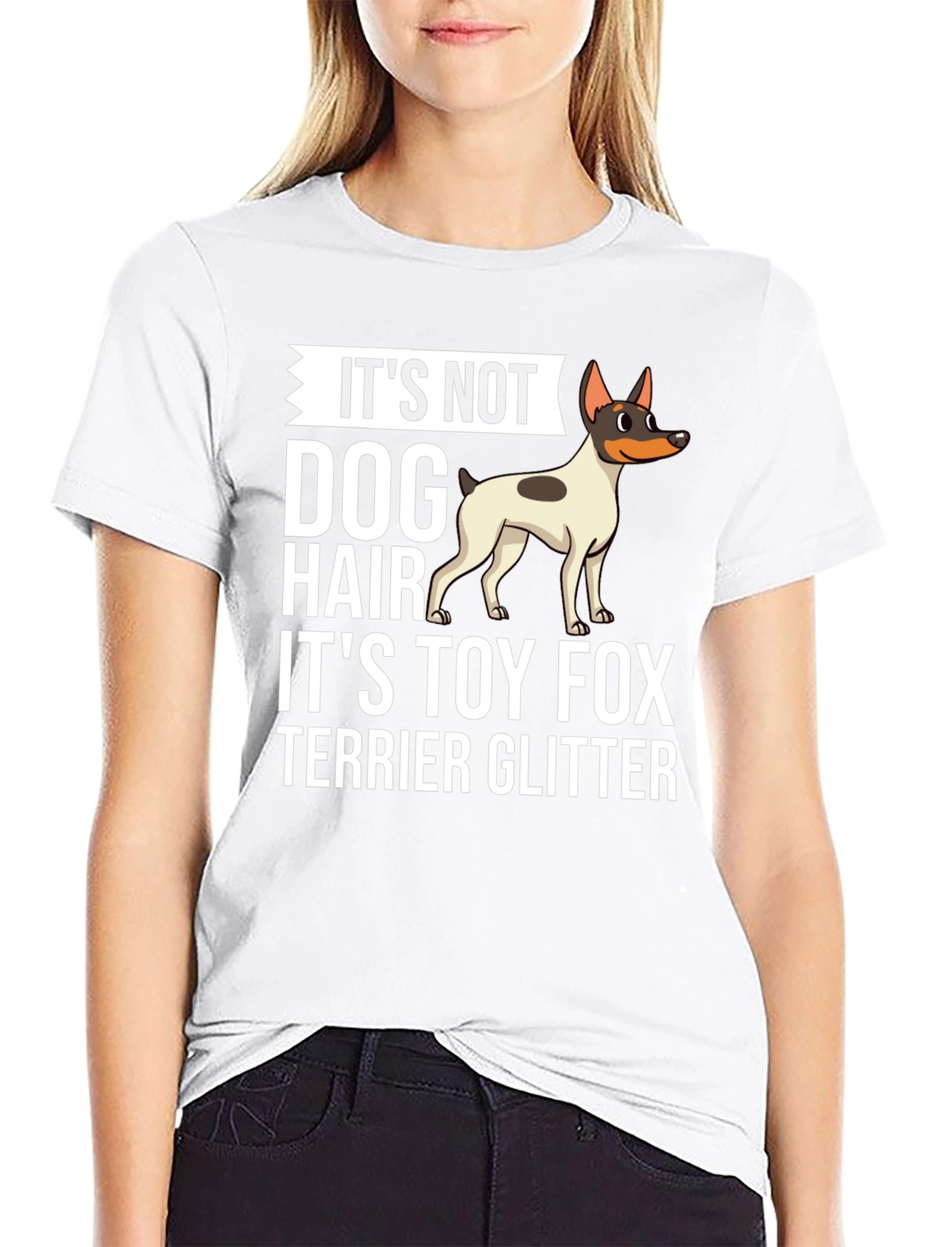 Toy Fox Terrier Glitter T-Shirt - Dog Lover Tee
