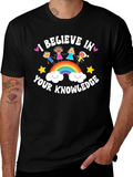 I Believe in Your Knowledge Black T-Shirt