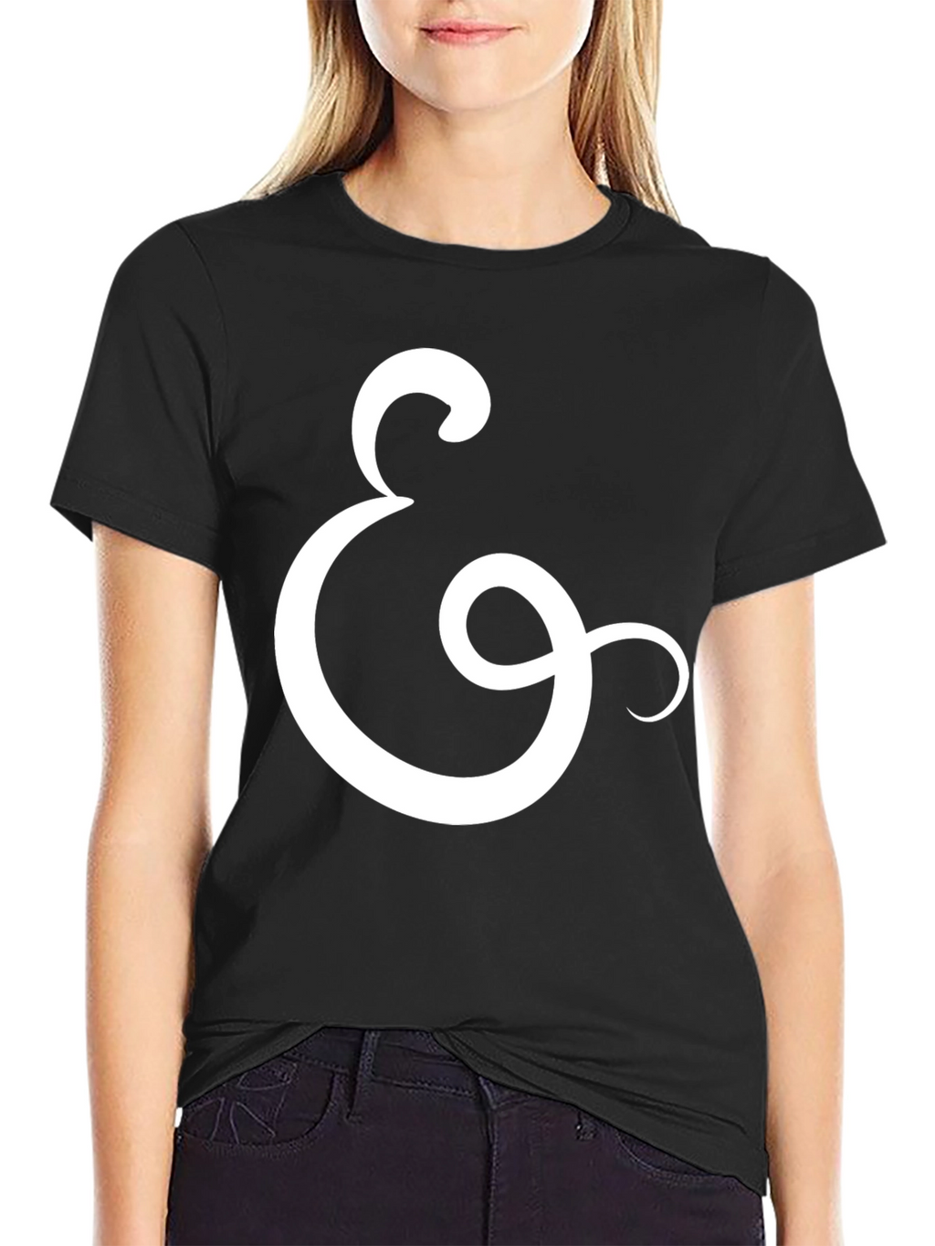 Ampersand Graphic Tee - Stylish Black Cotton T-Shirt