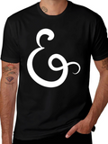 Ampersand Graphic Tee - Stylish Black Cotton T-Shirt