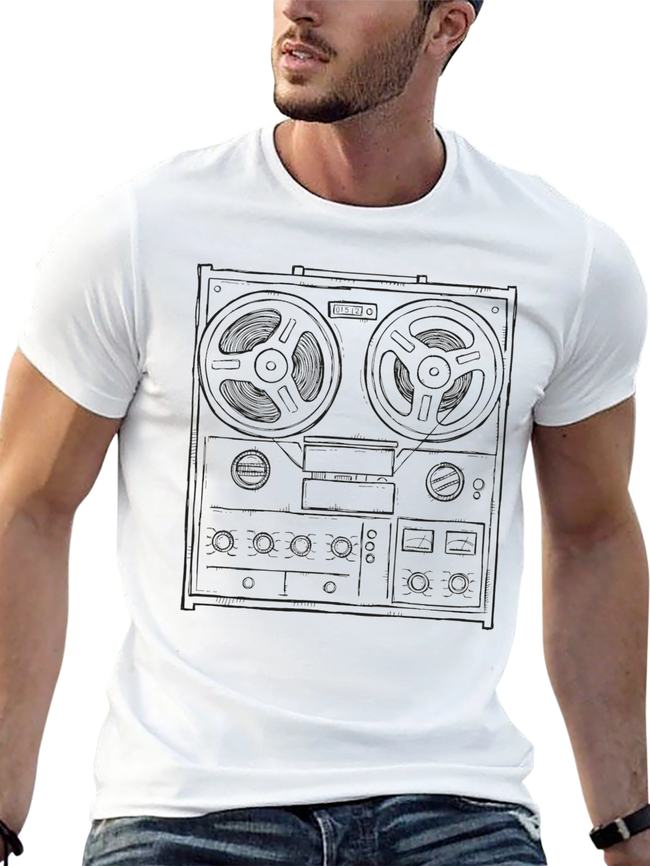 Retro Reel-to-Reel Tape Deck Graphic Tee