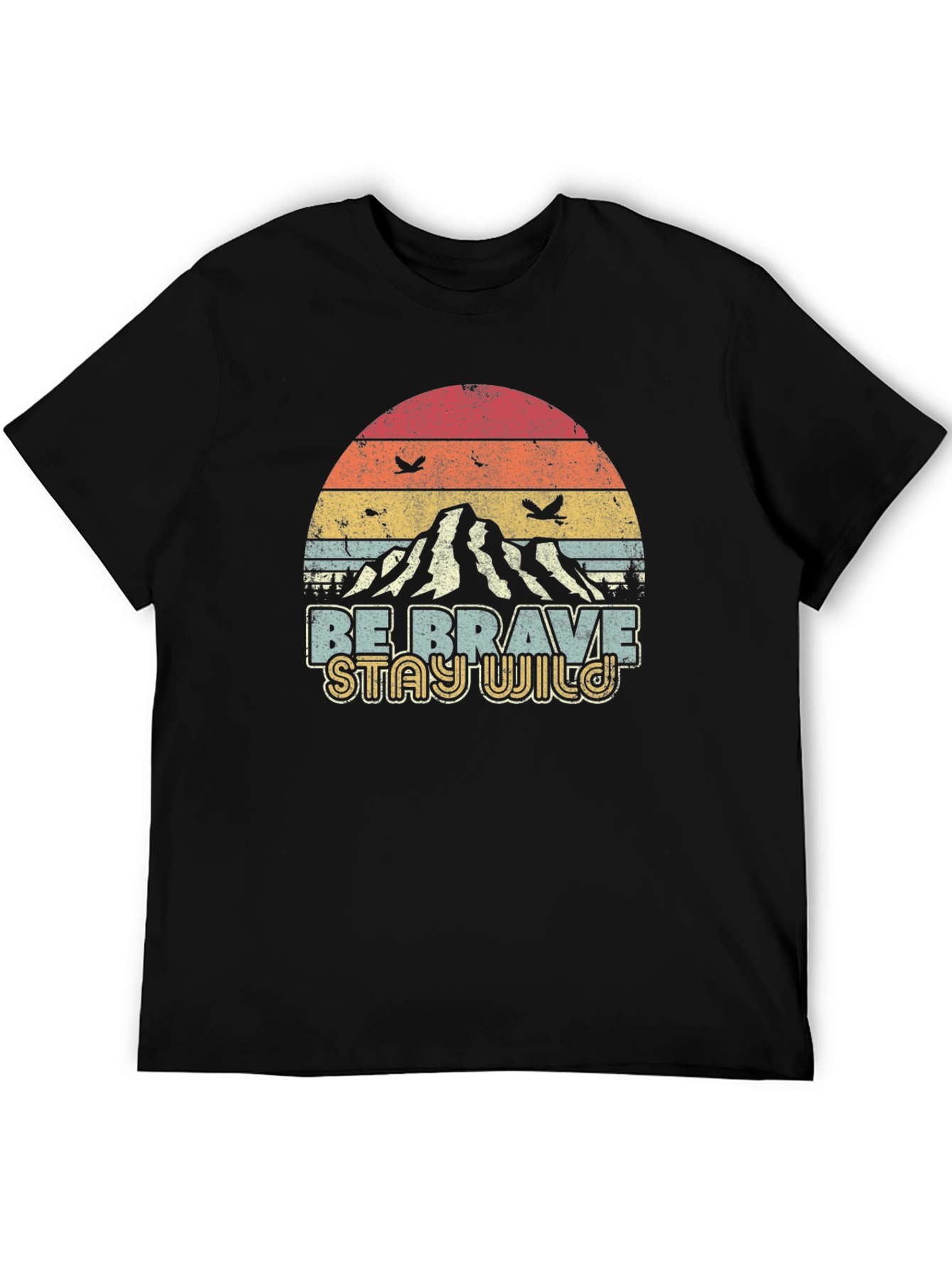 Retro Be Brave Stay Wild Graphic Tee