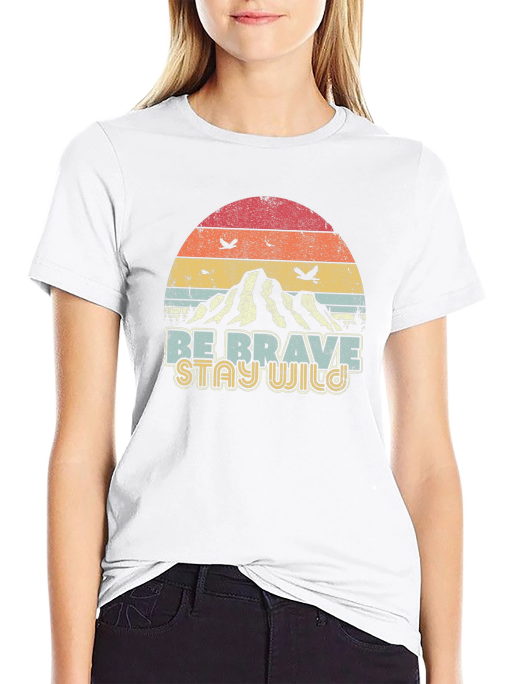 Retro Be Brave Stay Wild Graphic Tee