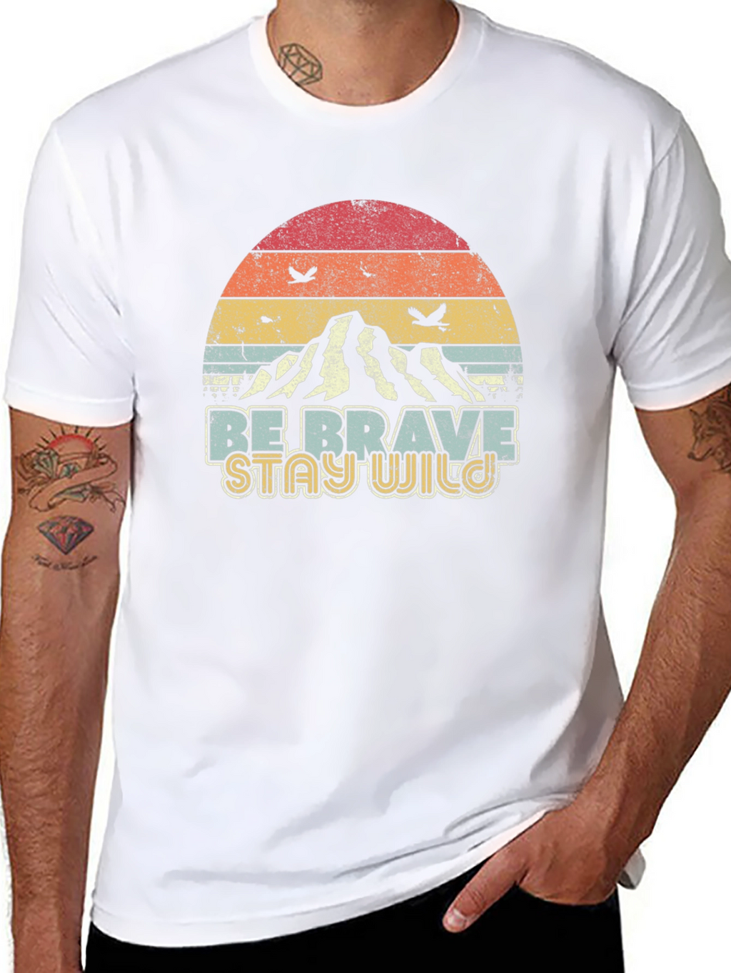 Retro Be Brave Stay Wild Graphic Tee
