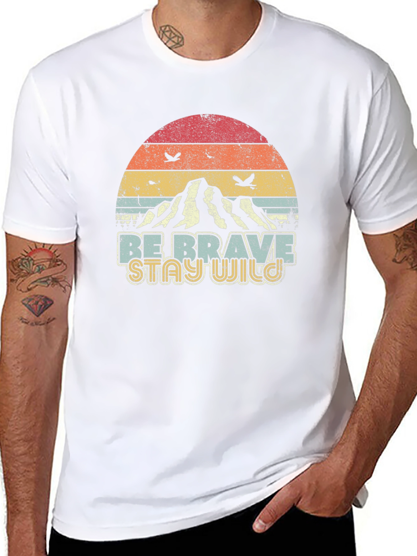 Retro Be Brave Stay Wild Graphic Tee