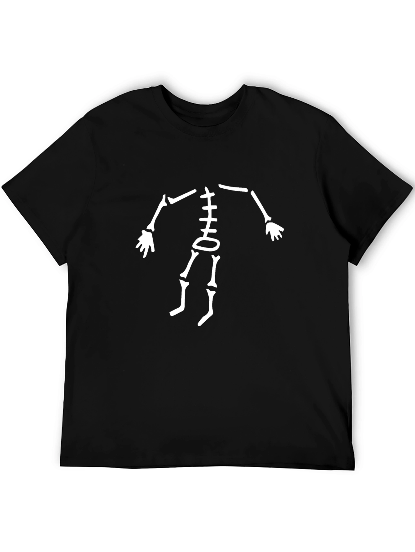 Skeleton Ribcage Graphic Black T-Shirt
