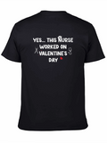 Nurse Valentines Day Black T-Shirt