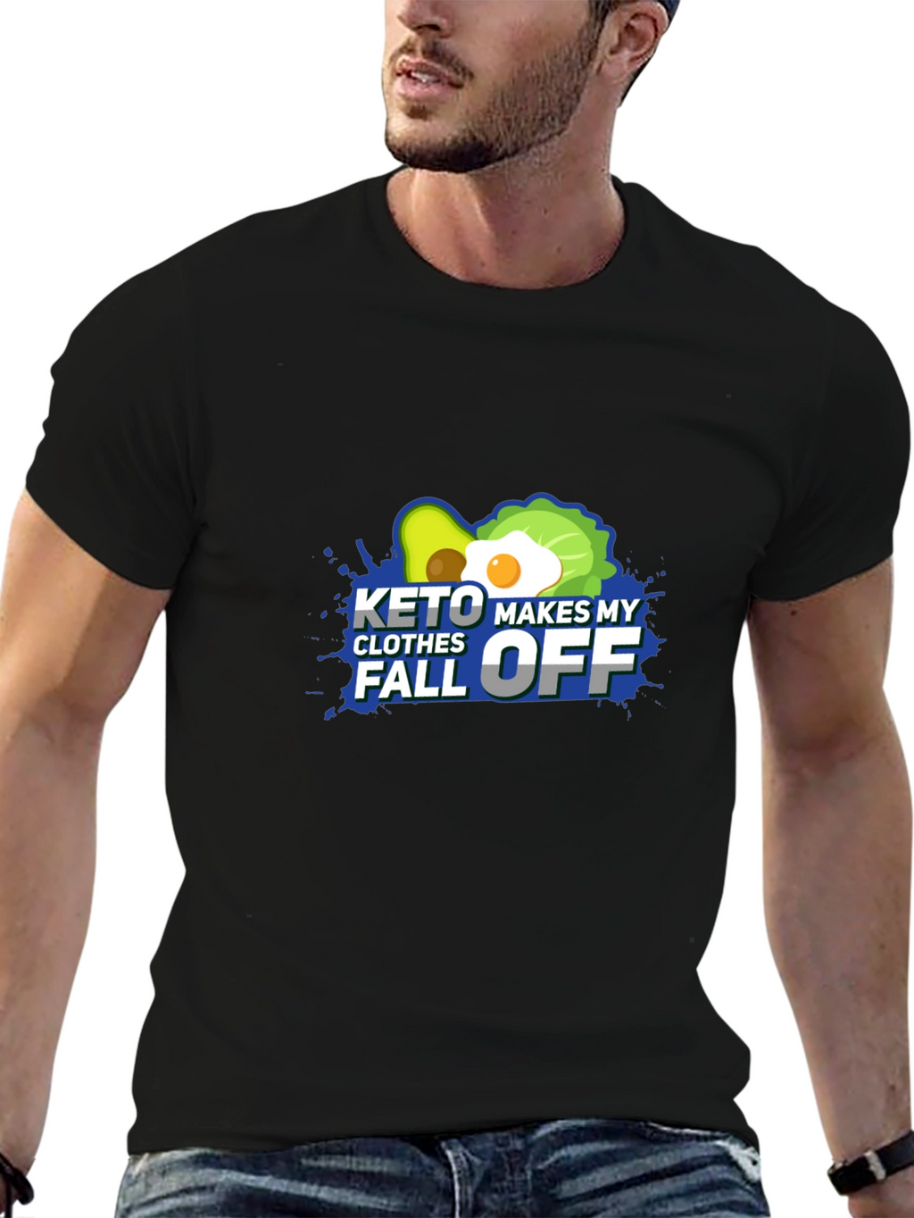 Keto Makes My Clothes Fall Off - Black T-Shirt