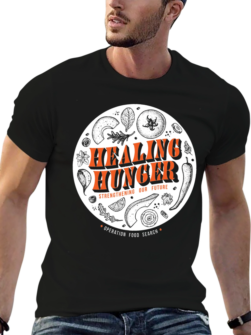 Healing Hunger Black Tee