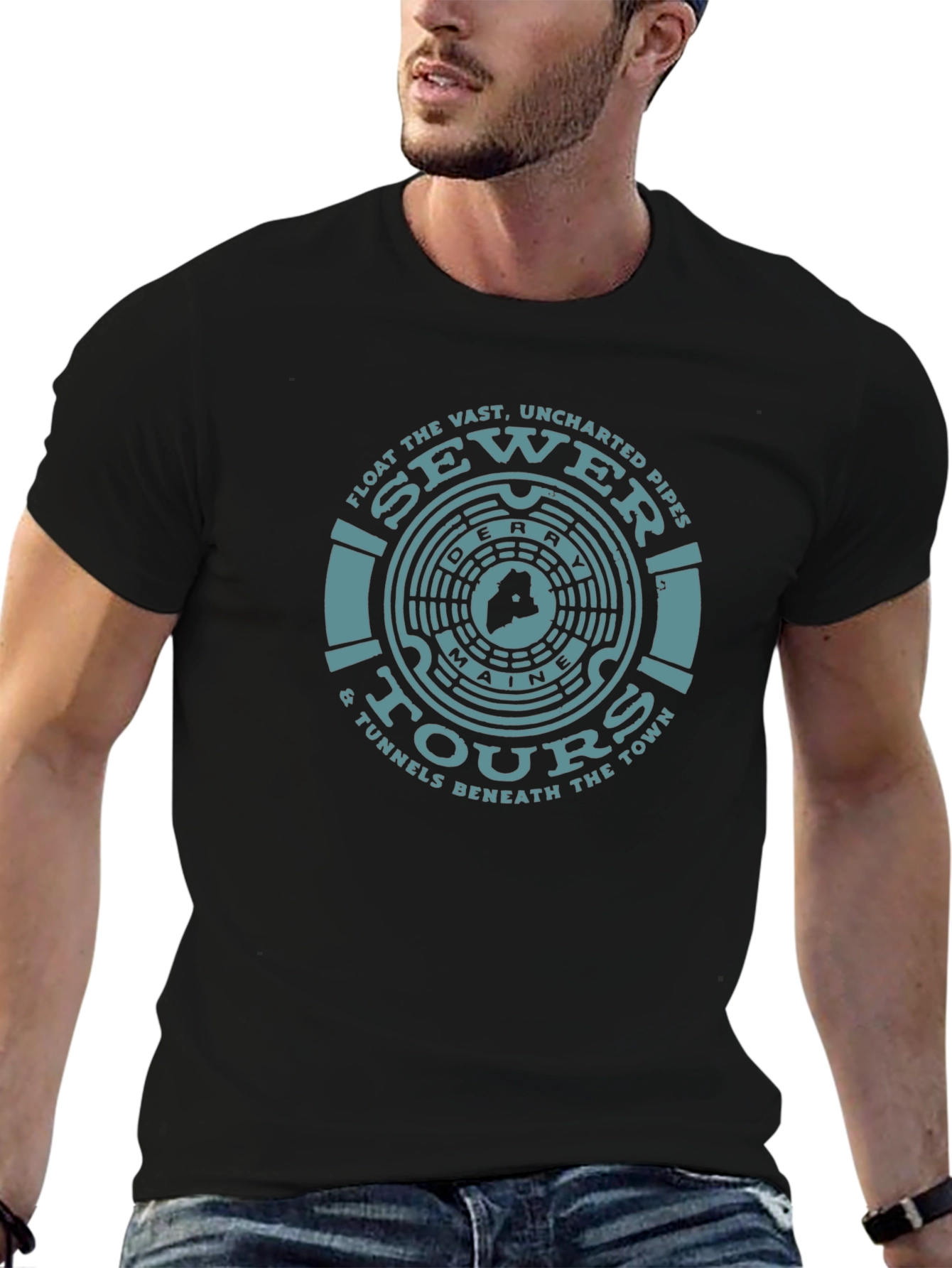 Derry Maine Sewer Tours T-Shirt - Uncharted Pipes