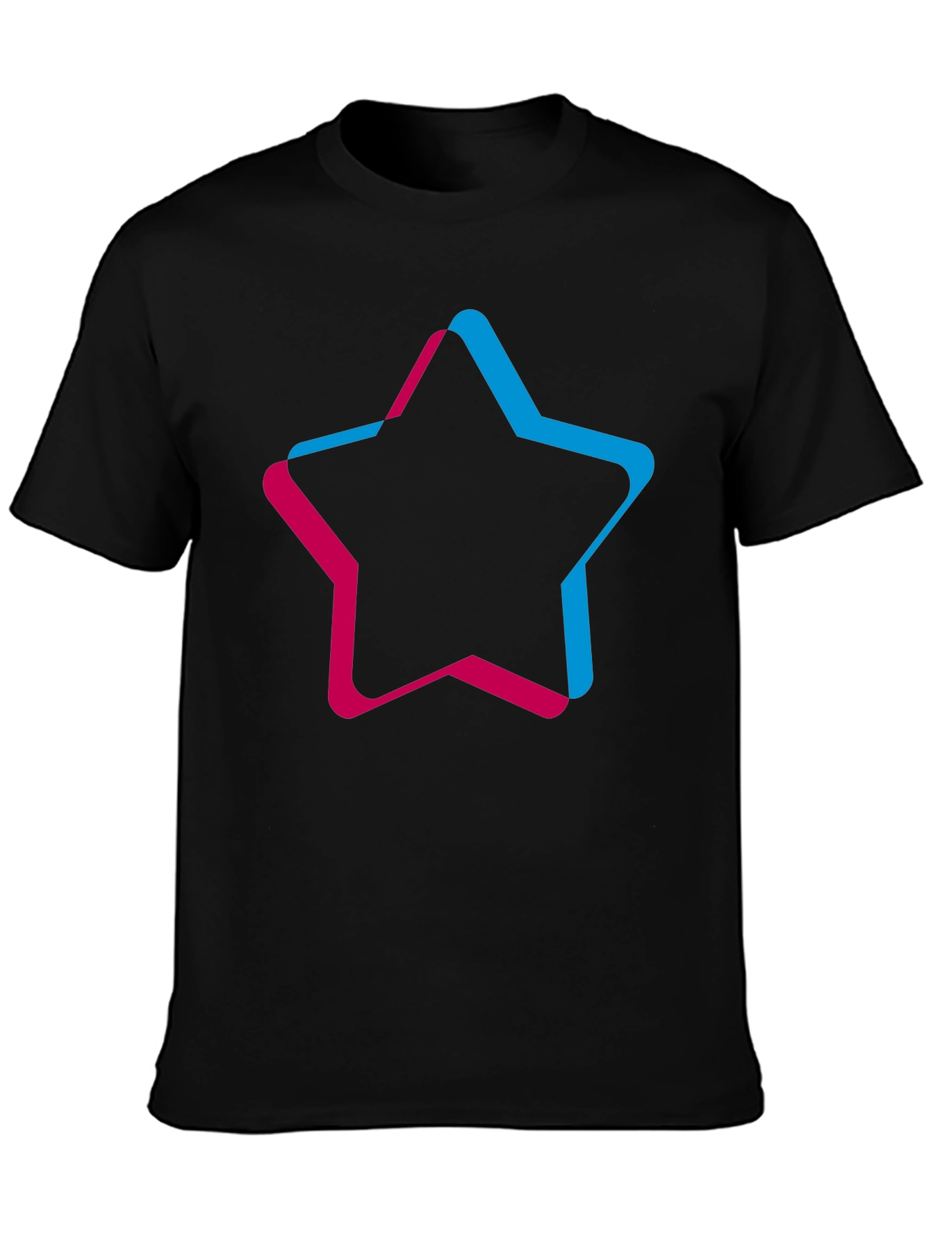 Trendy Star Graphic Black T-Shirt