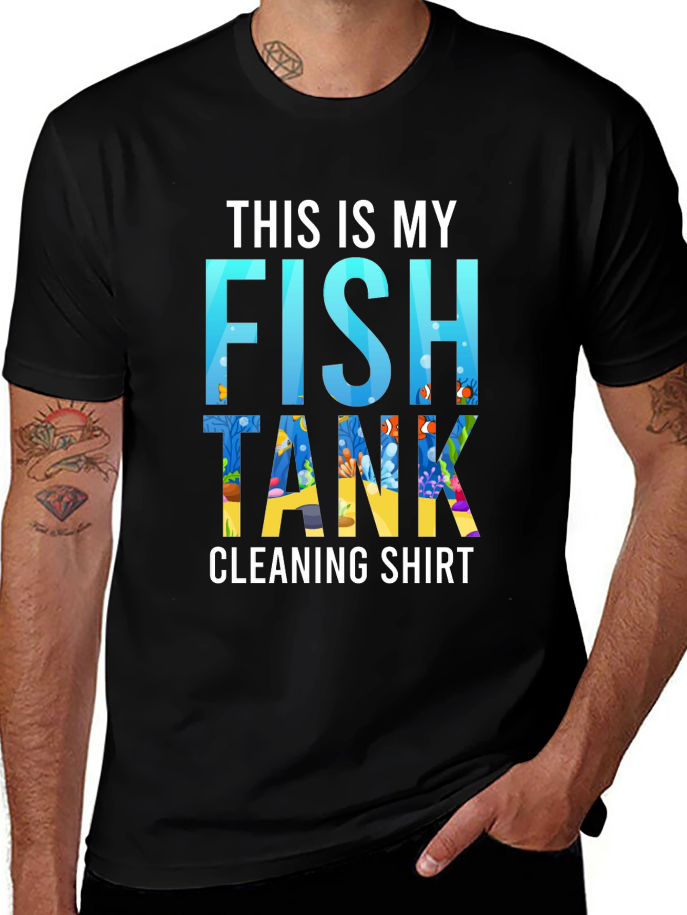 Fish Tank Cleaning Shirt - Novelty Aquarium Keeper Tee
