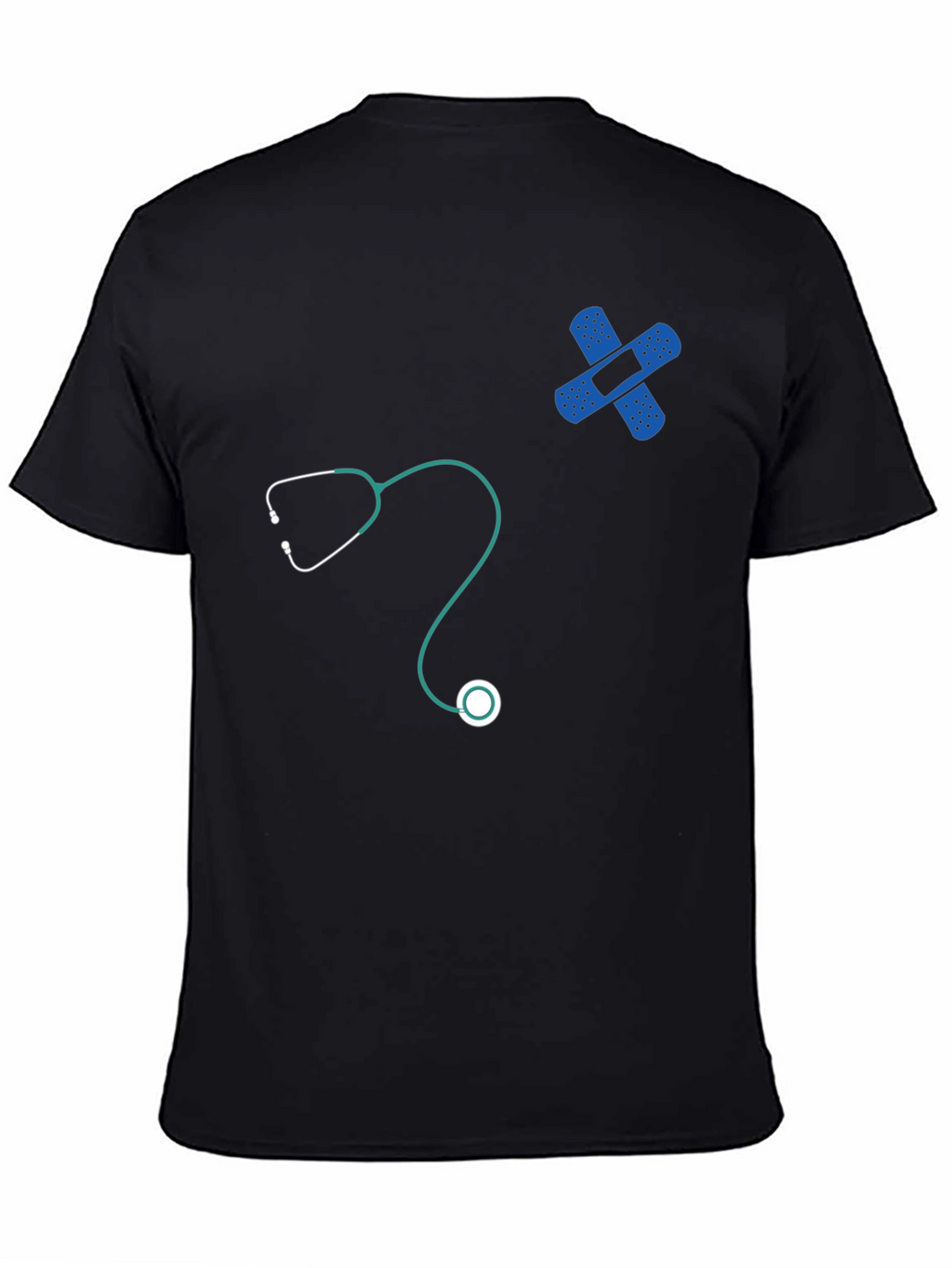 Medical Humor T-Shirt - Stethoscope & Bandage Design