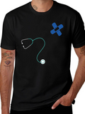 Medical Humor T-Shirt - Stethoscope & Bandage Design